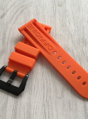 代用替换沛纳海手表带灰色PAM441/359/312/616橡胶带针扣24mm22mm