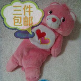 正版Care Bears 爱心熊 彩虹熊 Bear 毛公仔 毛绒 笔袋 化妆袋