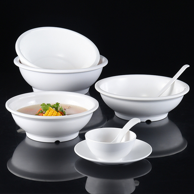 密胺A5白色汤碗饭店装饭碗仿瓷碗