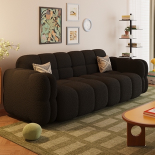 棉花糖云朵布艺沙发小户型客厅双人三人卧室出租房家用懒人小沙发