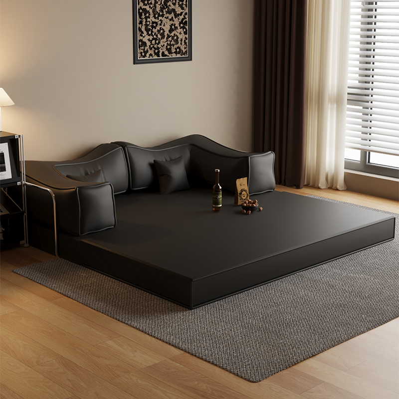 模块布艺海绵压缩沙发床折叠两用