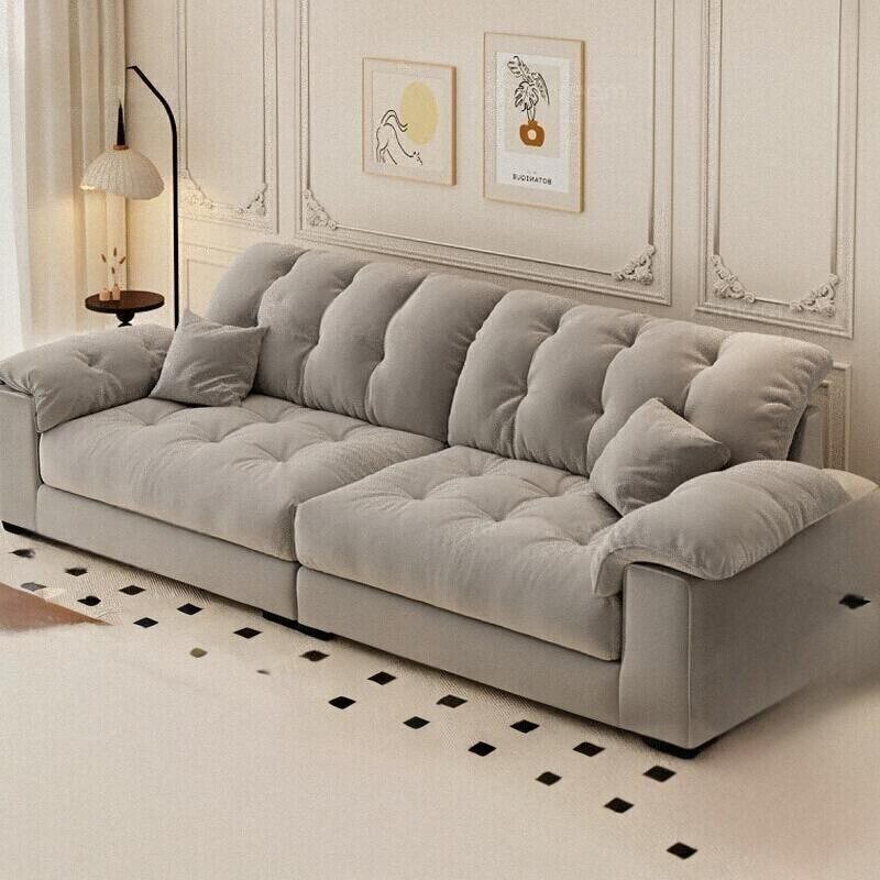 奶油风布艺沙发客厅2025新款家用