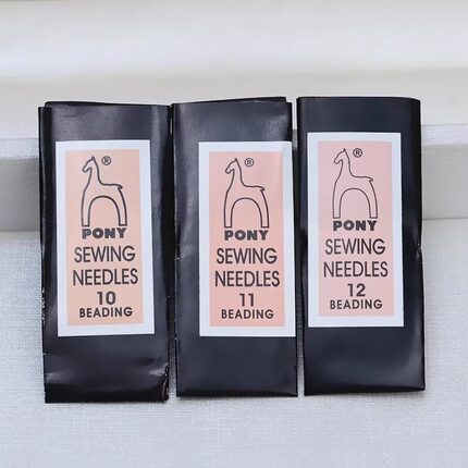 印度进口Pony马牌加长细针手工串珠专用米珠针细长针10-12号