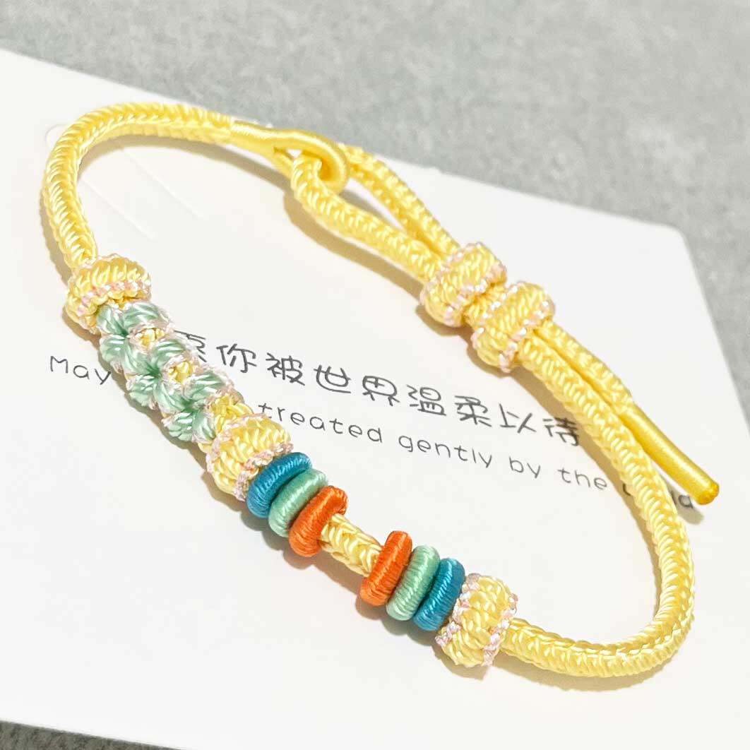 桃花结手绳双联结手绳纯手工编织