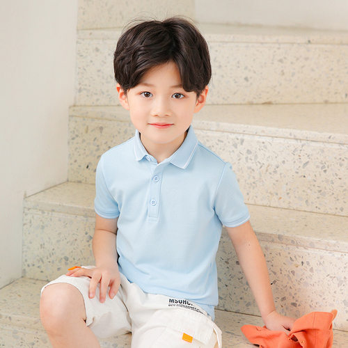 夏季儿童纯色polo衫短袖