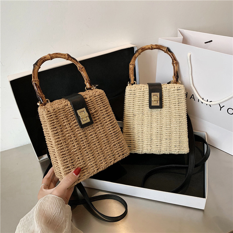 手工编织草编包包女2026新款海边高级感小众设计斜挎包手提小方包,箱包皮具/热销女包/男包,通用款女包,淘宝优惠券,粉丝福利购,淘宝优惠卷