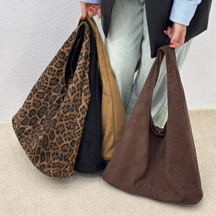 百搭麂皮绒包包女式 秋复古单肩腋下包大容量通勤托特包 2025新款