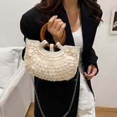2026春夏新款 高级感纯手工贝壳包仙女手提女包包小众包个性 潮