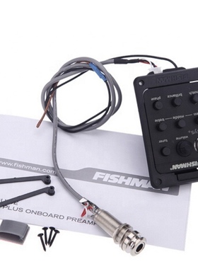 国产fishman渔夫301木吉他拾音器带打板mic电箱开孔民谣古典通用