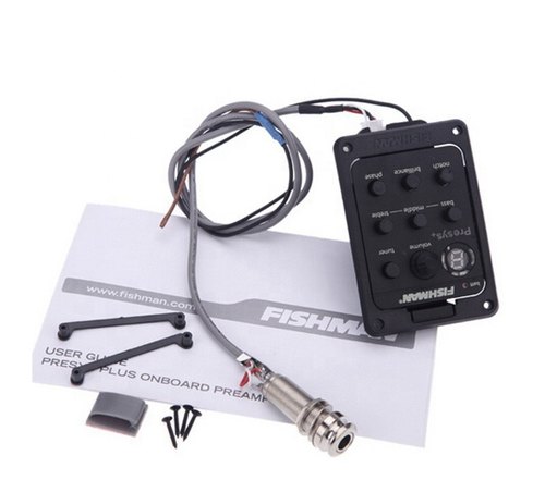 国产fishman渔夫301木吉他拾音器带打板mic电箱开孔民谣古典通用