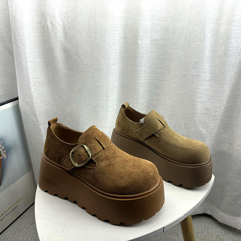 2026春季绒面厚底勃肯鞋女一脚蹬松糕底时尚百搭小个子乐福鞋单鞋,女鞋,勃肯鞋/软木鞋,淘宝优惠券,粉丝福利购,淘宝优惠卷