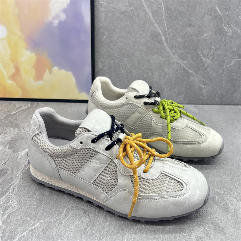 2026春季真皮复古德训鞋女网面透气拼色系带防滑休闲运动百搭女鞋,女鞋,时尚休闲鞋,淘宝优惠券,粉丝福利购,淘宝优惠卷
