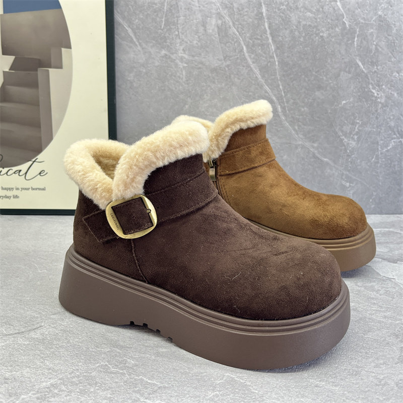 2025冬季厚底增高防滑雪地靴女加绒保暖毛绒高帮勃肯百搭女棉鞋,女鞋,时尚雪地靴,淘宝优惠券,粉丝福利购,淘宝优惠卷