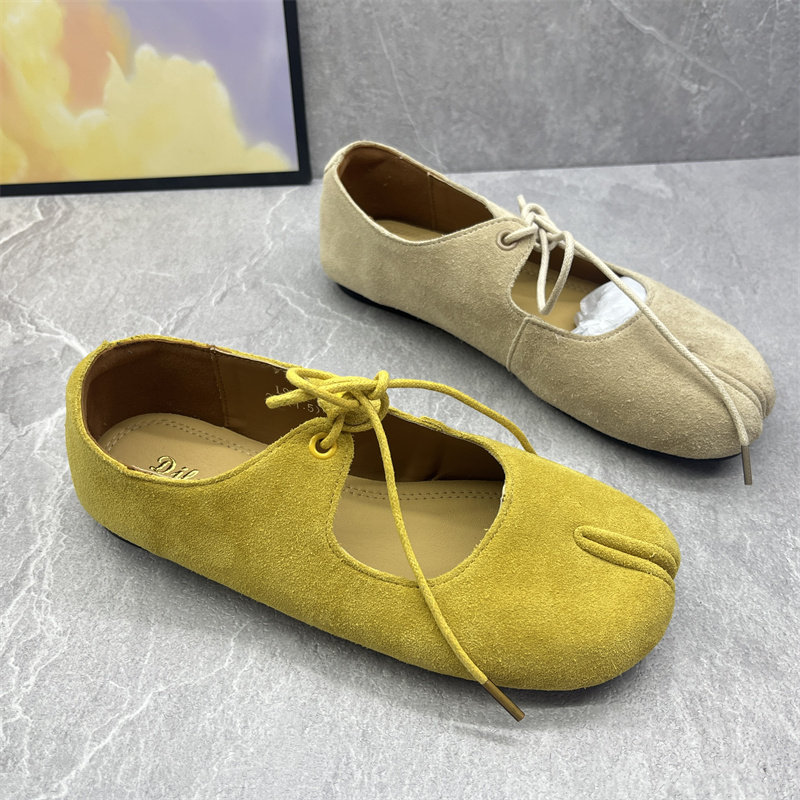 2026春季真皮甜美风分趾玛丽珍鞋女平底系带浅口单鞋舒适百搭女鞋,女鞋,浅口单鞋,淘宝优惠券,粉丝福利购,淘宝优惠卷