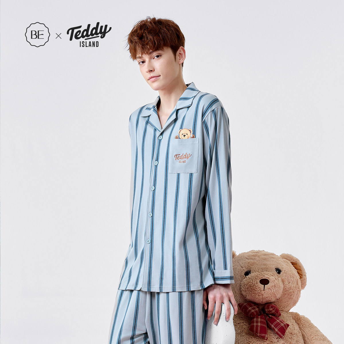 2026新款泰迪熊男士睡衣春秋纯棉长袖长裤女夏条纹情侣家居服冬季,女士内衣/男士内衣/家居服,睡衣/家居服套装,淘宝优惠券,粉丝福利购,淘宝优惠卷