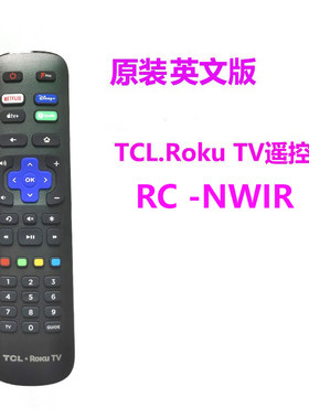 英文版TCL 65R648电视机遥控器TCL Roku TV适用RC-NWEN3A38遥控板