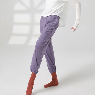 舞蹈练功裤 全棉现代舞裤 艺考形体训练束脚萝卜裤 古典舞服装 子新款