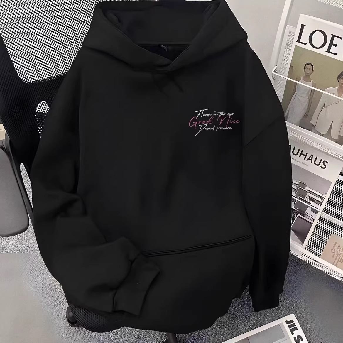 连帽卫衣外套加绒加厚款式秋冬男