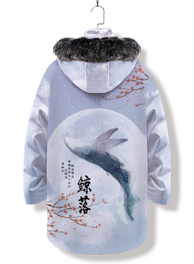 国潮鲸鱼羽绒服男士20
