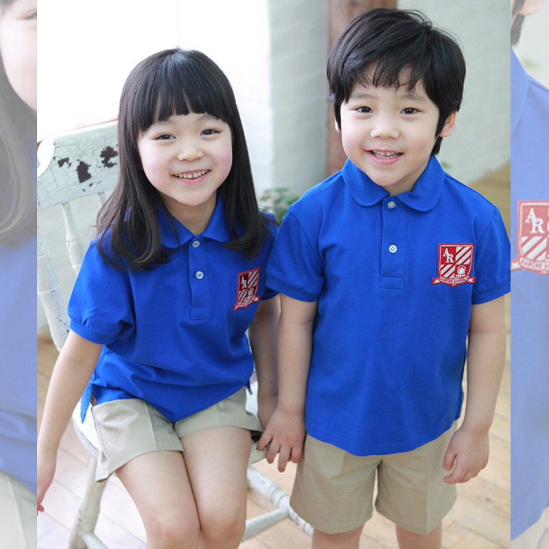 2018新款幼儿园园服夏装 儿童班服秋季款棉质T恤小学生校服定制