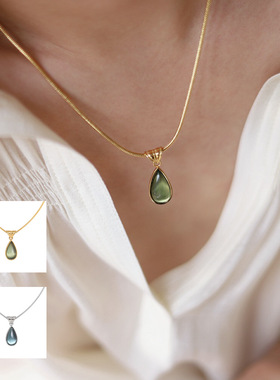 法式浪漫钛钢镀金不褪色锁骨链