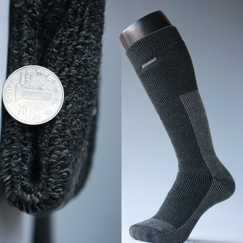 羊绒及膝特厚保暖高筒户外袜