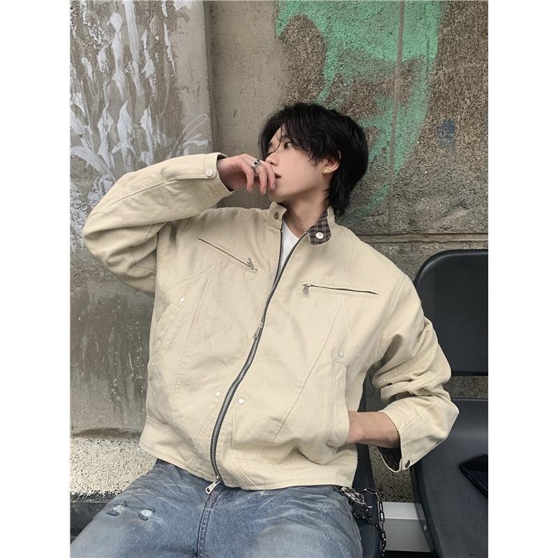 秋春美式哈灵顿二代工装夹克男女复古重磅高级感水洗纯棉外套男士