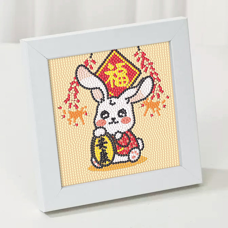 新款小兔子diy儿童钻石贴画新钻石绣