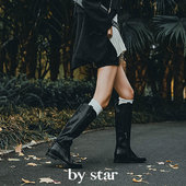 星叔手制·西部骑士靴女内增高棕色增高长筒西部靴