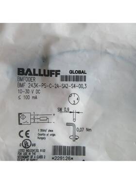 正品原装全新正品 巴鲁夫BMF 243K-PS-C-2A-SA2-S4-003 BMF00ER