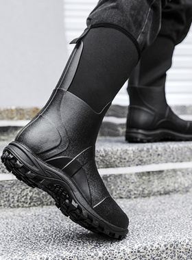 春夏外贸雨鞋男款防水大牌牛货防滑雨靴微瑕水靴户外水鞋钓鱼胶鞋