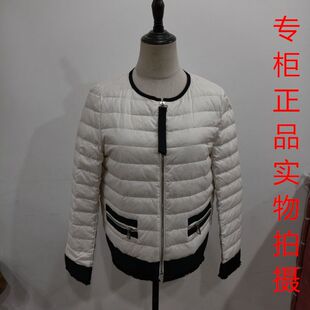 羽绒服女白鸭绒90%含绒量百搭外套 娅阁国际YTD7511小香风圆领短款