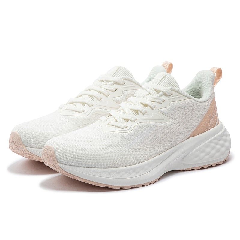 361°女鞋缓震跑鞋2024秋季新品针织网面女士高弹防滑运动跑步鞋