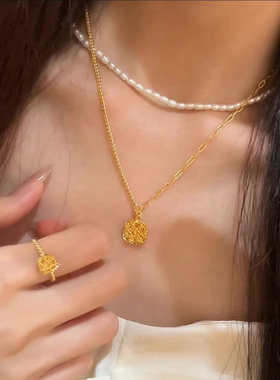 方糖镭射项链爆闪时尚轻奢女百搭锁骨链