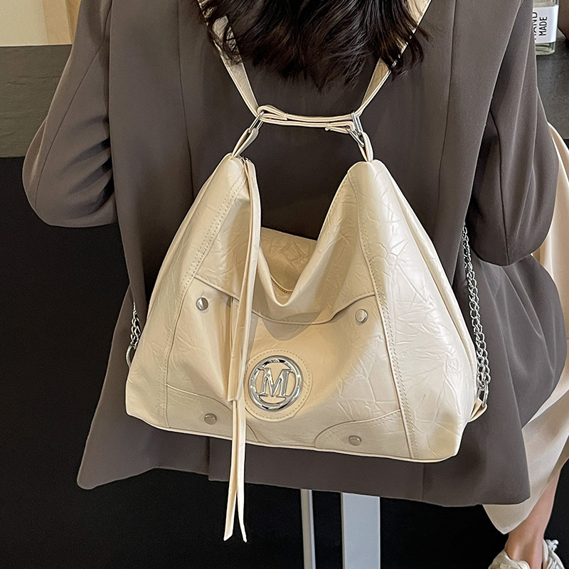 简约休闲托特包女韩版潮流时尚双肩包2024夏季小众高级感百搭女包
