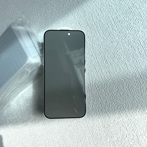 适用苹果16防偷窥钢化膜iPhone16Promax 15Pro 14 13 12 11 XR 一体防尘网全屏丝印防窥手机膜16e 贴膜 17