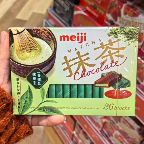 现货日本明治钢琴巧克力纯可可脂草莓特浓牛奶抹茶糖果零食26枚入