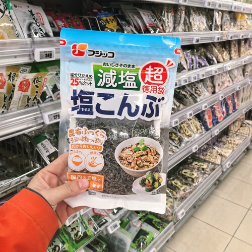 日本原装进口商用盐渍日本北海道昆布海带丝提味增鲜盐こんぶ140g