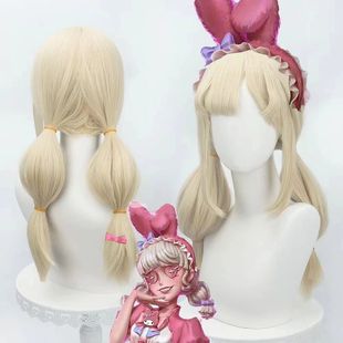 第五人格美乐蒂拉拉队员cos假发三丽鸥联动cosplay假毛 黄双马尾