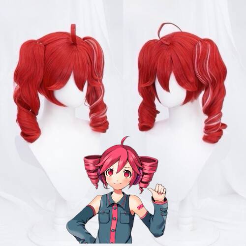 初音未来cos 重音teto cosplay假发分体式挑染双马尾虎夹