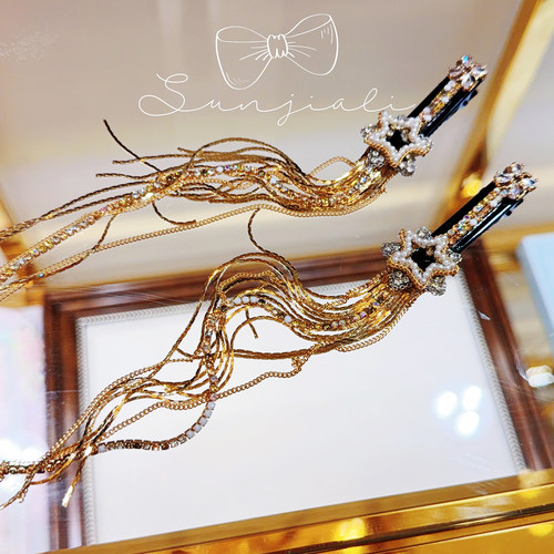 韩国代购Story水晶星形鸭嘴夹