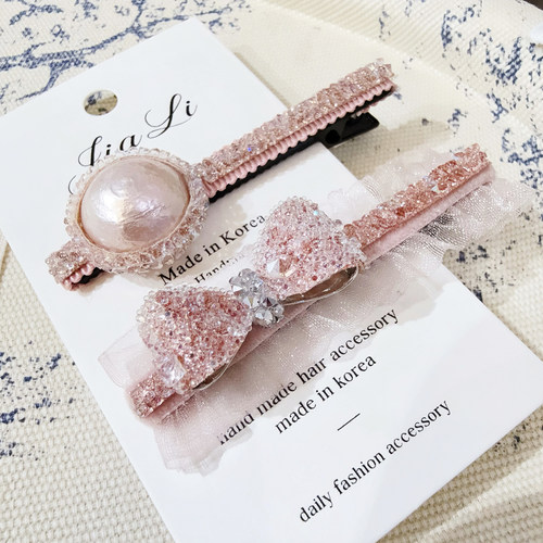 韩国TAURUS代购发饰水钻闪蝴蝶结