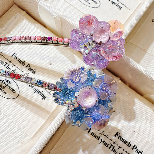 韩国进口Aurora超仙水晶钻发夹