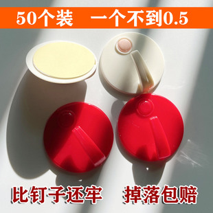 大号红色挂钩强力粘胶墙壁挂钩免打孔墙壁重力挂对联衣服挂中国结