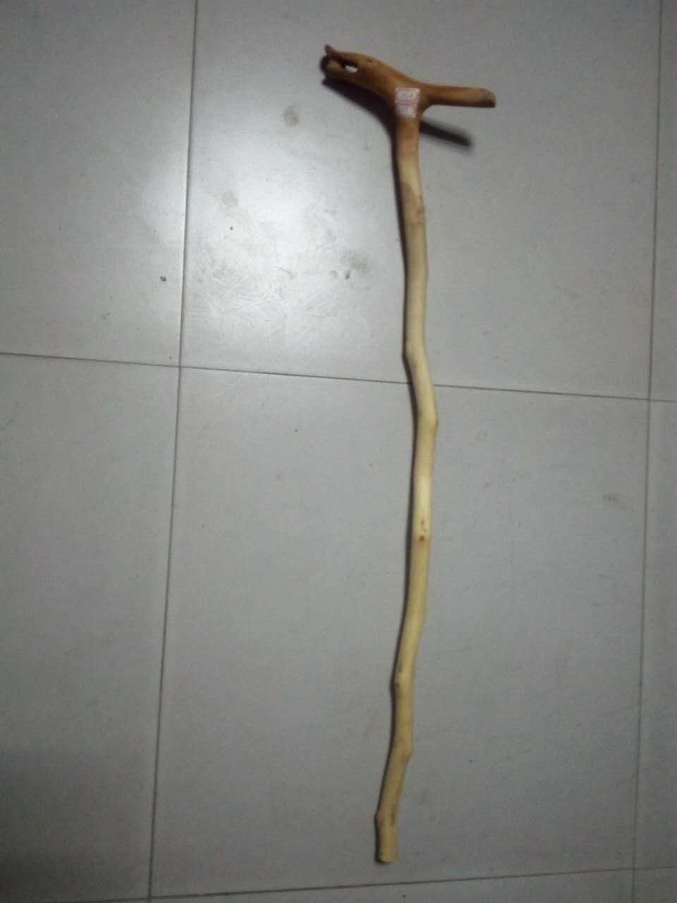 自制枣木龙头拐杖