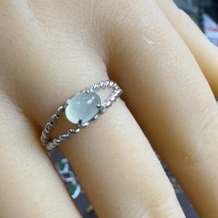 女神节活动—925银镶翡翠玉戒指