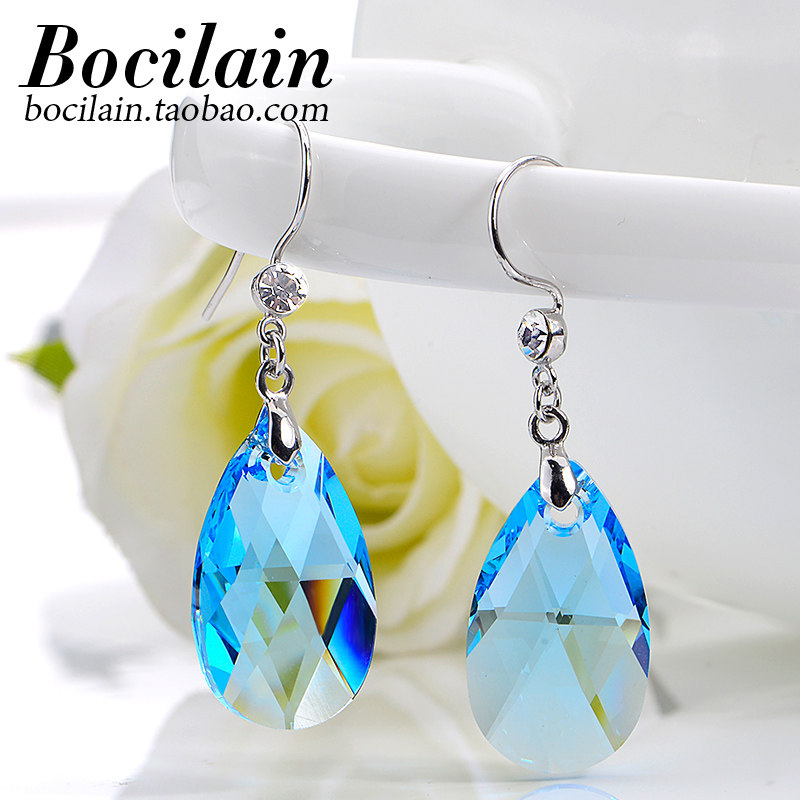 蓝色耳坠耳环Bocilain/柏西莲