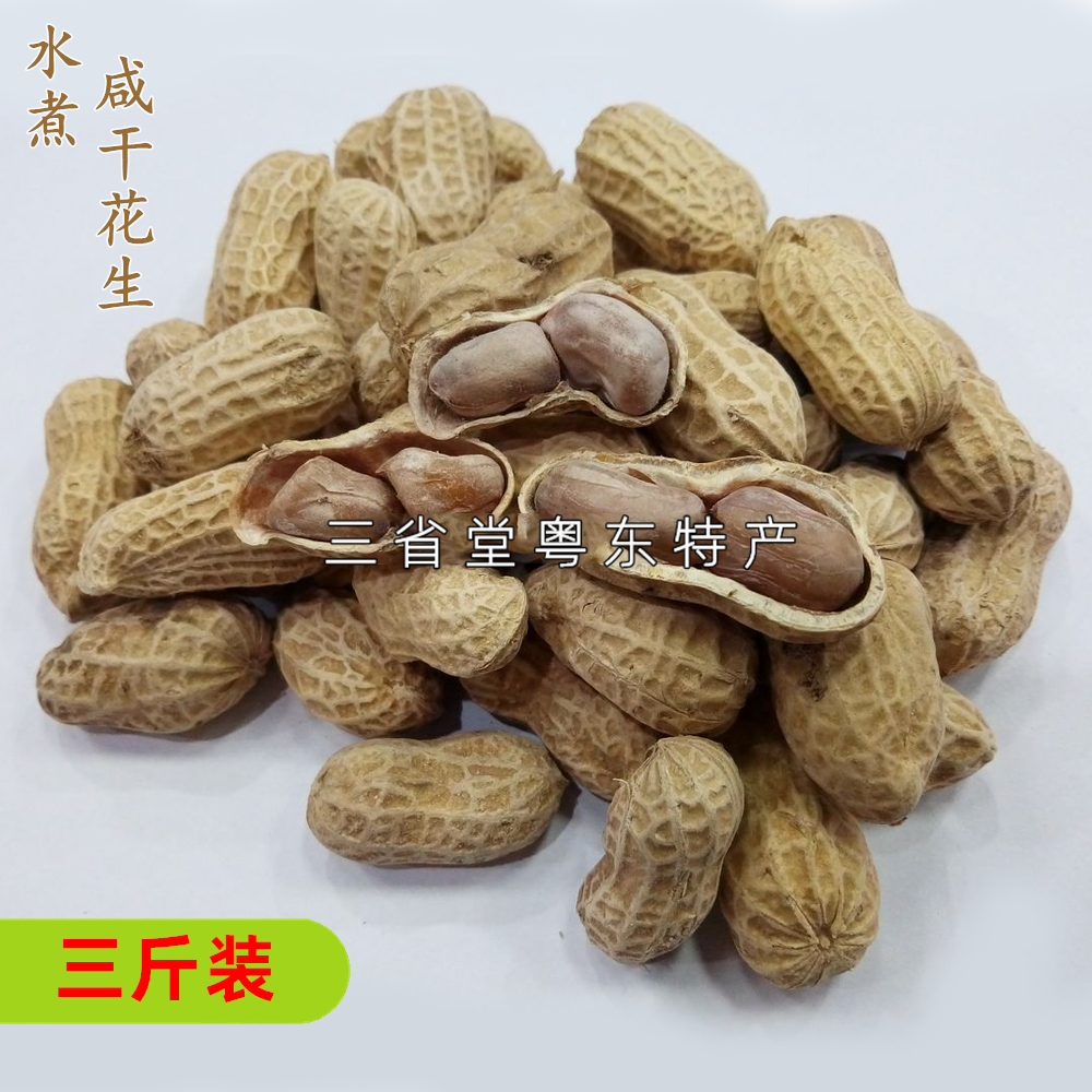 咸干花生 水煮日晒咸干 盐水水煮咸干花生米 散装广东包邮