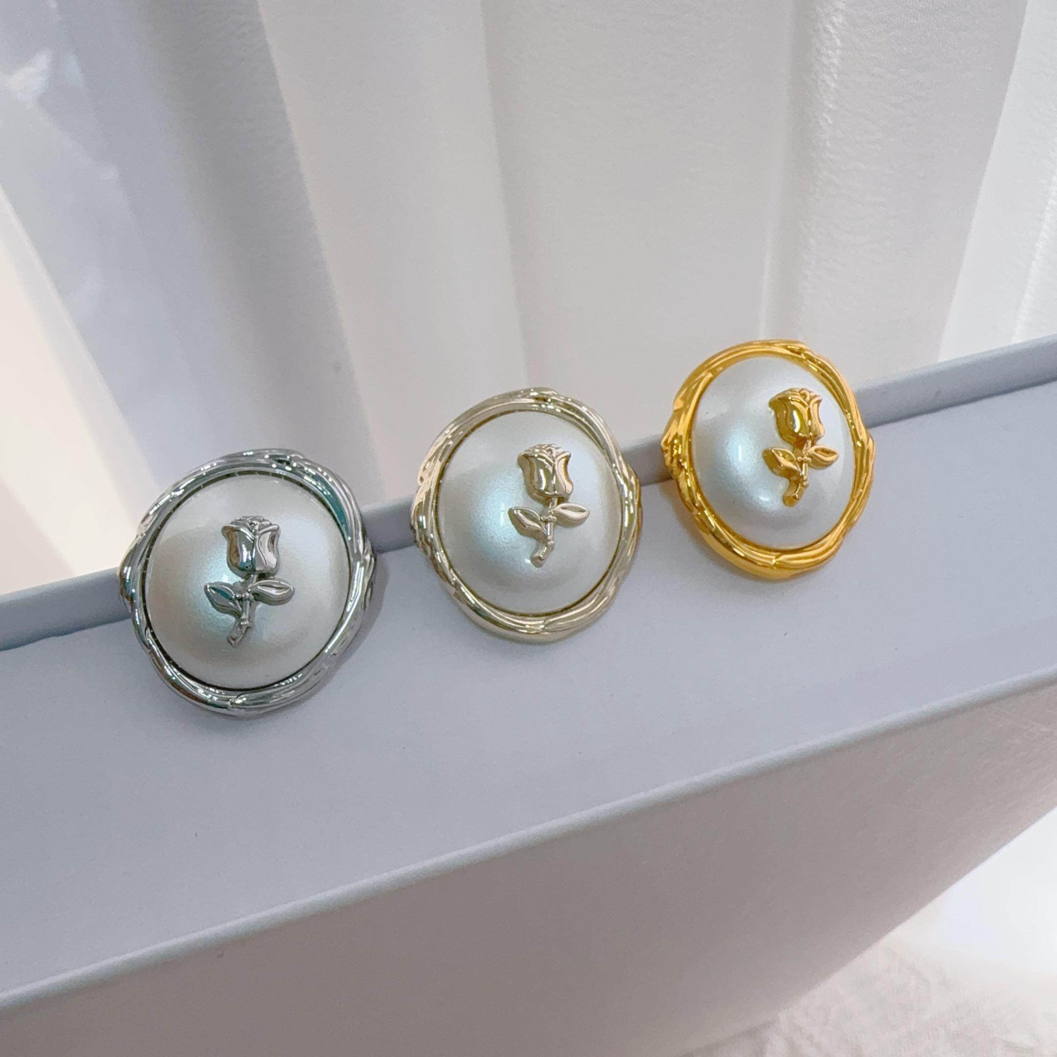 【魔镜童话】玫瑰花珍珠纽扣女小香风外套毛衣开衫装饰扣子金属扣,纺织面料/辅料/配套,服装纽扣,淘宝优惠券,粉丝福利购,淘宝优惠卷