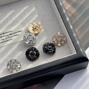 DSG镂空方钻圆形小香风金属纽扣西装 饰百搭扣子 外套尼大衣手缝装